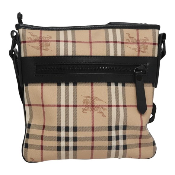 BURBERRY Nova Check Shoulder Bag PVC Leather Beige Auth FF4151V - Picture 13 of 16